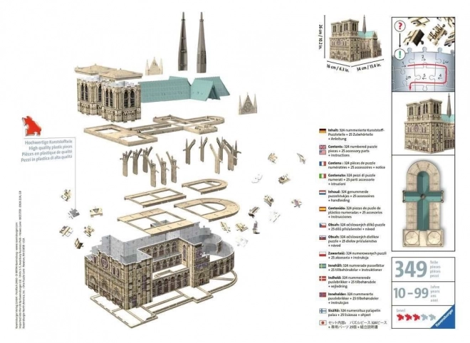 Ravensburger 3D puzzle Katedrála Notre-Dame, Paríž 349 dielikov