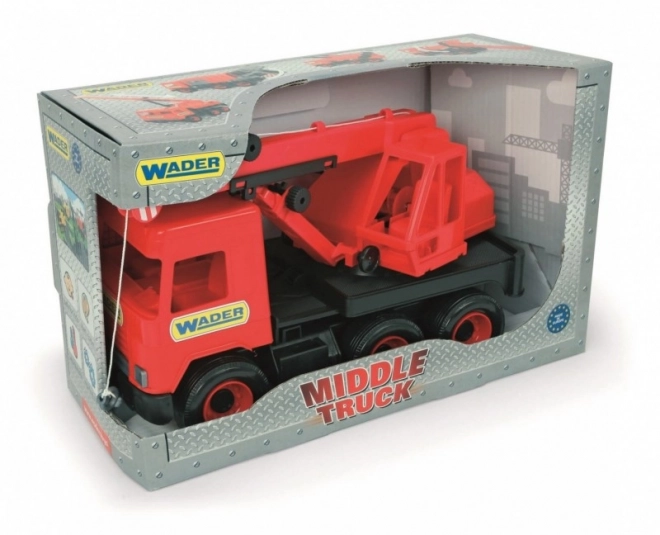 Červený žeriav Middle Truck 38 cm