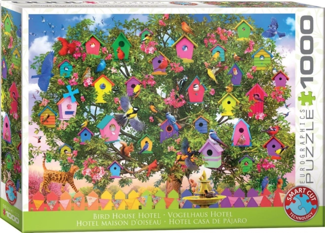 Puzzle Ptačie búdky 1000 dielikov