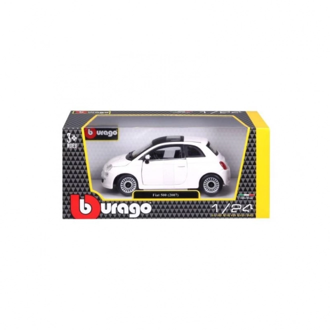 Bburago 1:24 Fiat 500 (2007) biely