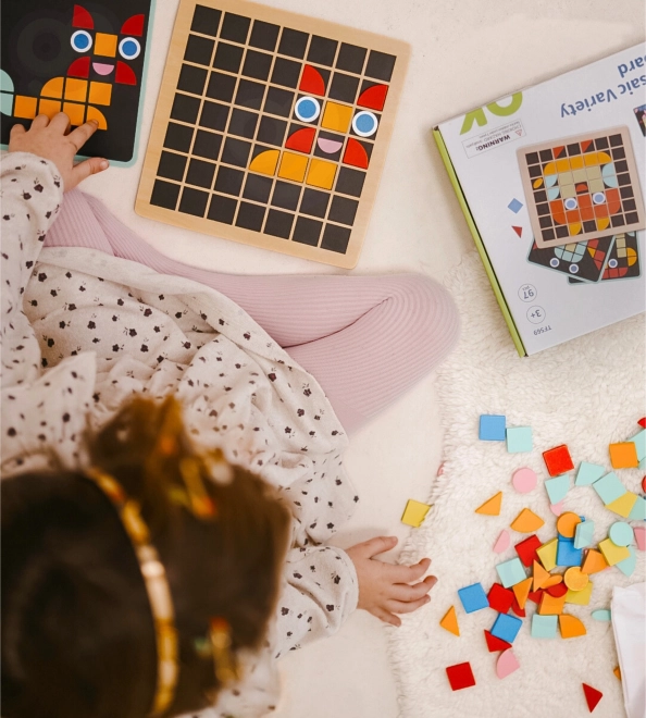 Drevená mozaika Tooky Toy Montessori