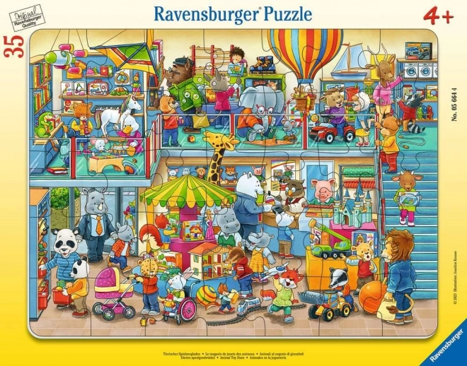 Ravensburger Puzzle Zvieracie hračkárstvo 35 dielikov