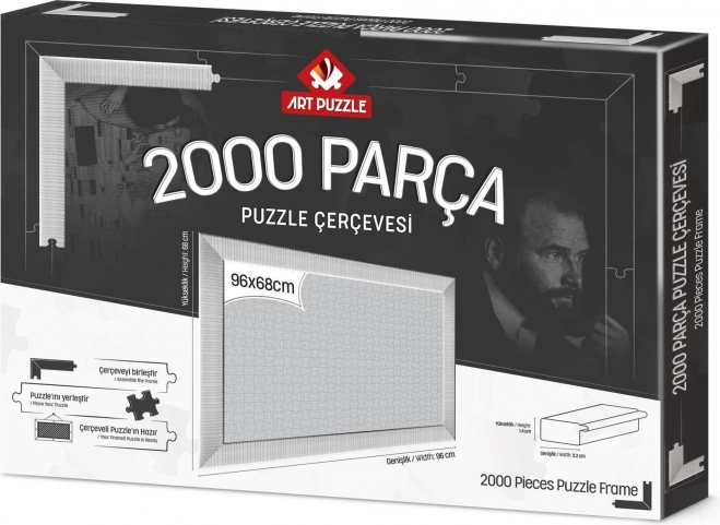 Rám na puzzle 96x68 cm biely