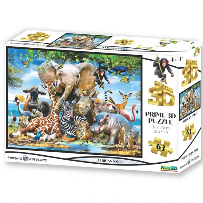 3D puzzle Africký úsměv