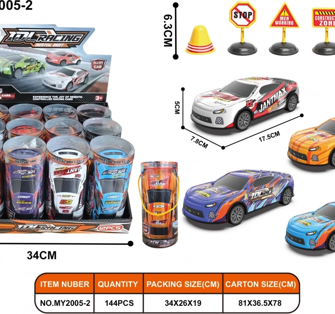 Driftovacie kovové auto 17,5 cm
