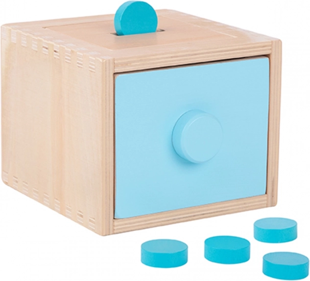 Woopie Green drevená edukačná zásuvková triediaca hračka Montessori