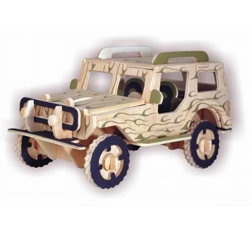 Drevené 3D Puzzle Jeep