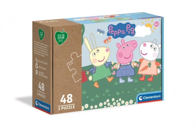 Puzzle Peppa Pig 3x48 dielikov