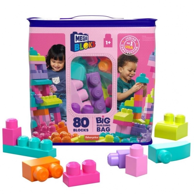 Mega Bloks veľký balík kociek - ružový