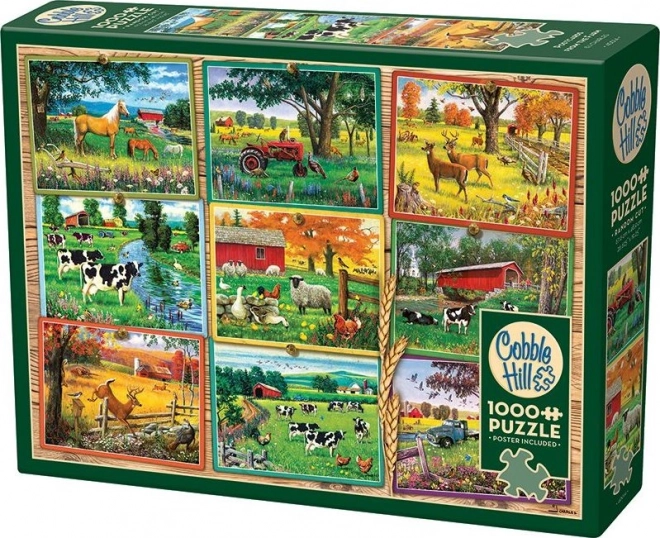 Puzzle COBBLE HILL pohľady z farmy – 1000 dielikov
