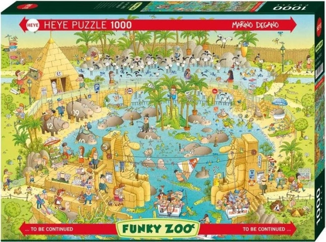 Heye Puzzle Šialená ZOO: Nilská expozícia 1000 dielikov