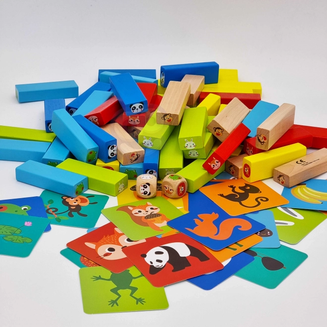 Drevená hra Jenga Zvieratá TOOKY TOY