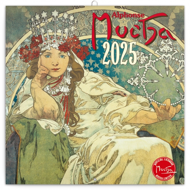 Poznámkový kalendár Alfons Mucha 2025