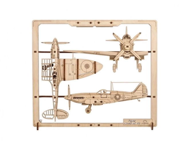 3D puzzle Ugears stíhacie lietadlo