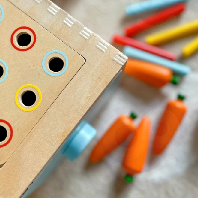 Woopie Green drevená edukačná zásuvková triediaca hračka Montessori