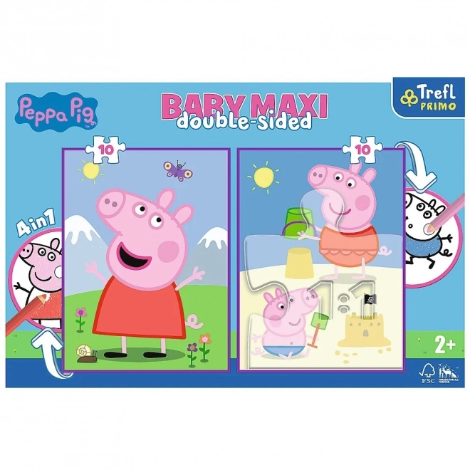 Obojstranné puzzle Prasiatko Peppa pre deti