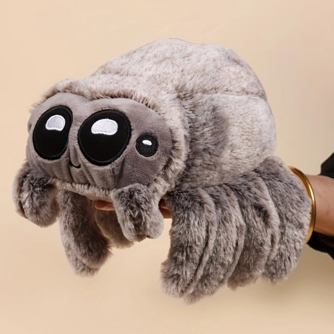 Plyšový pavúk šedý 18 cm