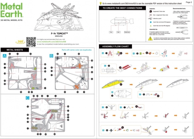 Metal Earth 3D puzzle Stíhačka F-14 Tomcat