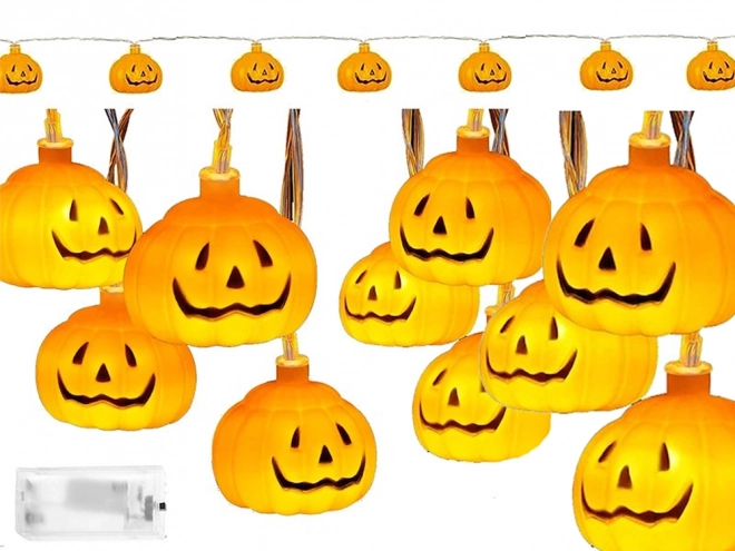 Halloweenská LED girlanda dýně 200cm