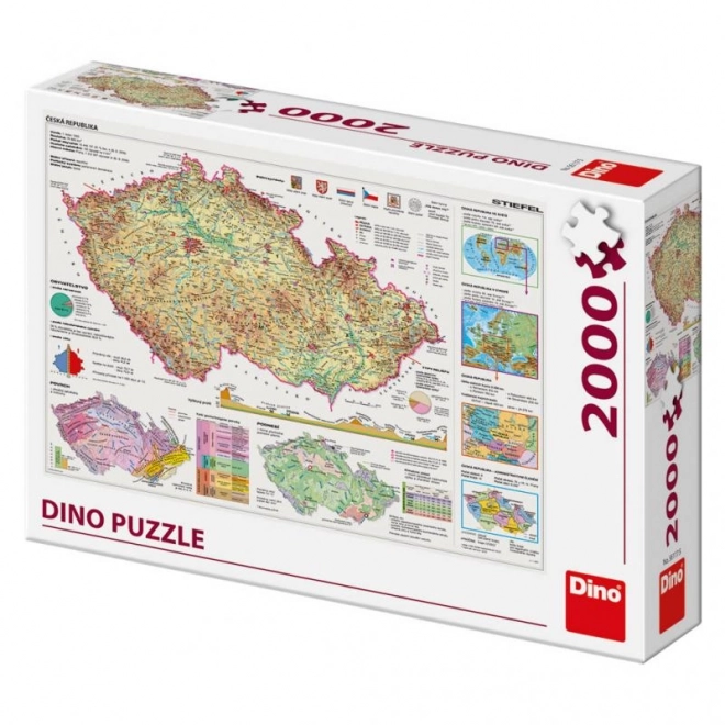 Dino Puzzle Mapa Českej Republiky 2000 Dielikov