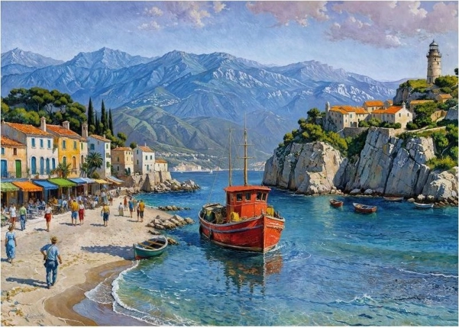 Cherry Pazzi Puzzle Dedinka pri mori 1000 dielikov