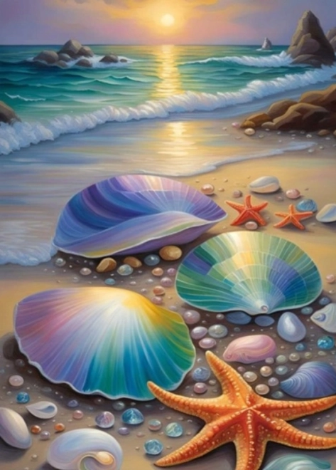 Diamantové maľovanie Mušľa a Hviezdica 30x40cm
