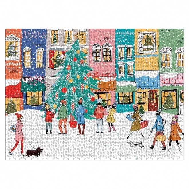 Galison puzzle Vianoční koledníci 1000 dielikov
