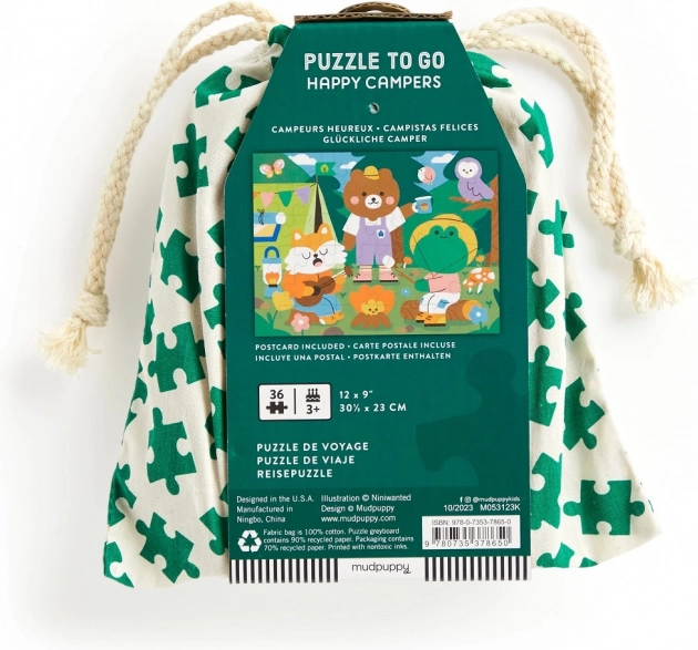 Mudpuppy Puzzle Vesele kempári v látkovom vrecúšku