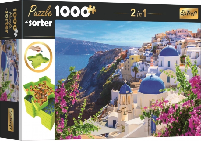 Puzzle s triedičom 2v1 Santorini, Grécko 1000 dielikov