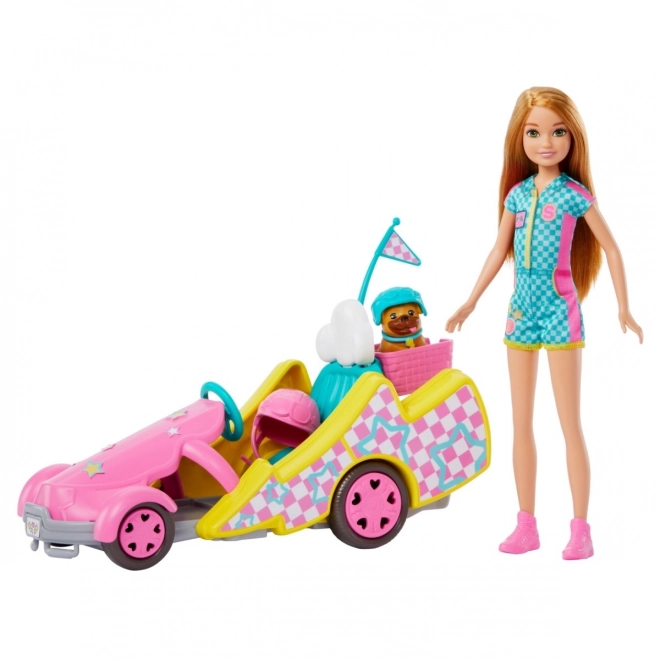 Bábika Barbie Stacie a filmové auto Gokart