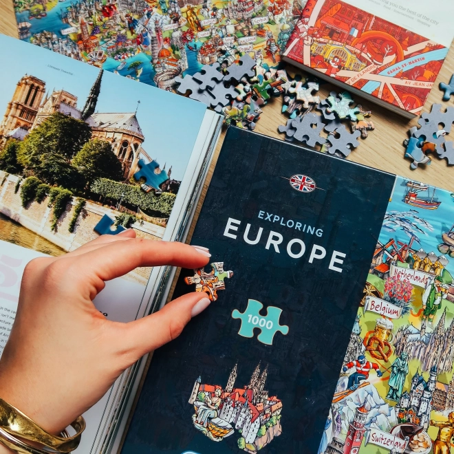 Puzzle Putovanie po Európe 1000 dielikov