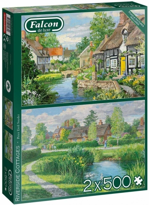 Puzzle Domky u říčných břehov