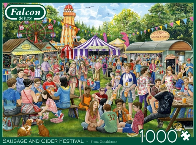 Falcon Skladací Puzzle Slavnosť Klobás a Cideru - 1000 Dielikov