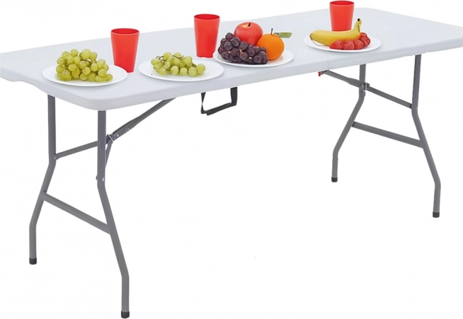 Skladací banketový stôl biely 180 x 74 cm