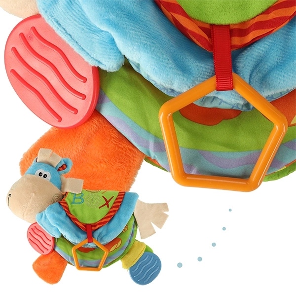 Sensory book with rattle and teether donkey