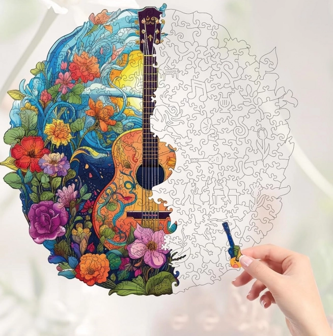 Drevené puzzle Gitara 200 dielikov