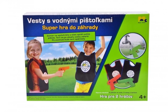 Vesty s terčom a vodné pištole