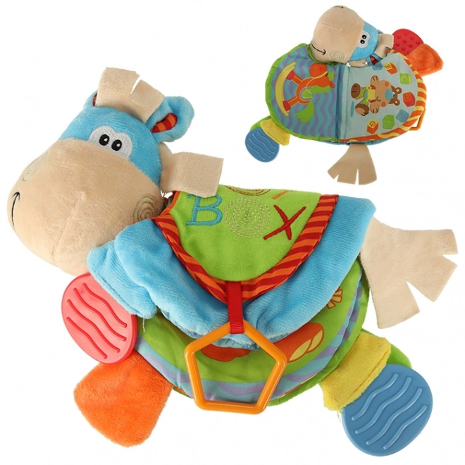 Sensory book with rattle and teether donkey