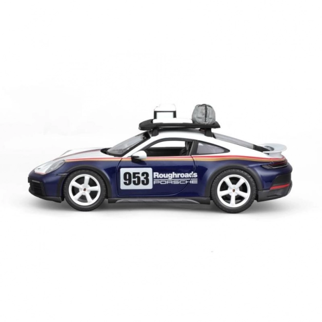 Bburago závodný model Porsche 911 Dakar modrý