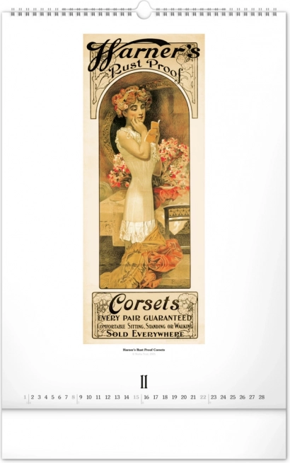Nástenný kalendár Alfons Mucha 2026