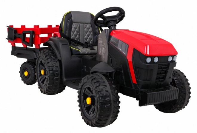 Titánový traktor s prívesom Červený