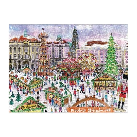 Galison Puzzle Vianočný Trh 1000 Dielikov