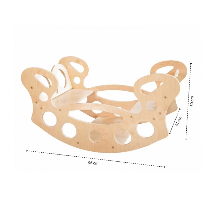 Montessori houpací stôl, prírodné drevo