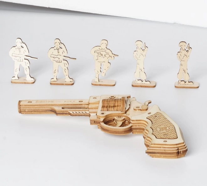 3D drevené puzzle Revolver Corsac M60