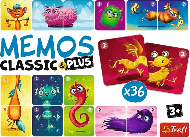 Memos Classic Plus - Roztomilé monštrá od Trefl