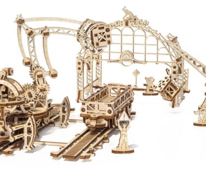 3D puzzle Ugears - Manipulátor so železničným žeriavom 354 dielikov