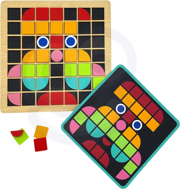 Drevená mozaika Tooky Toy Montessori