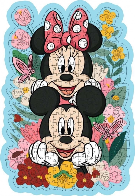 Drevené obrysové puzzle Mickey a Minnie od Ravensburgeru