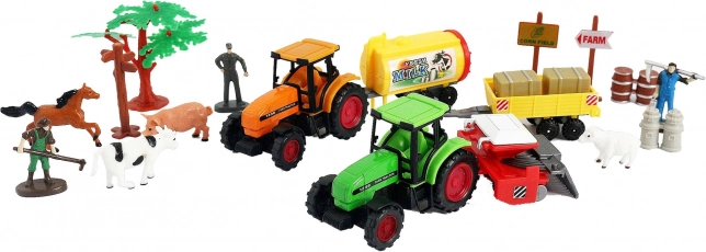 Farma set s traktormi a zvieratkami