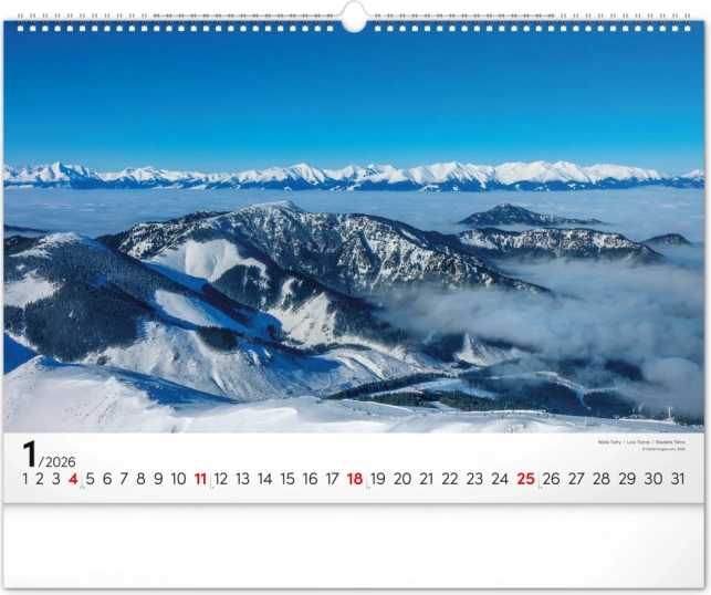 Nástenný kalendár Magické Tatry 2026